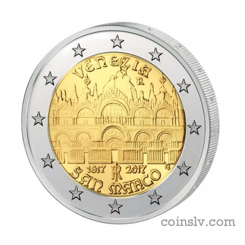 2 Euro Coin Italy 2017 (Basilica of San Marco in Venice)